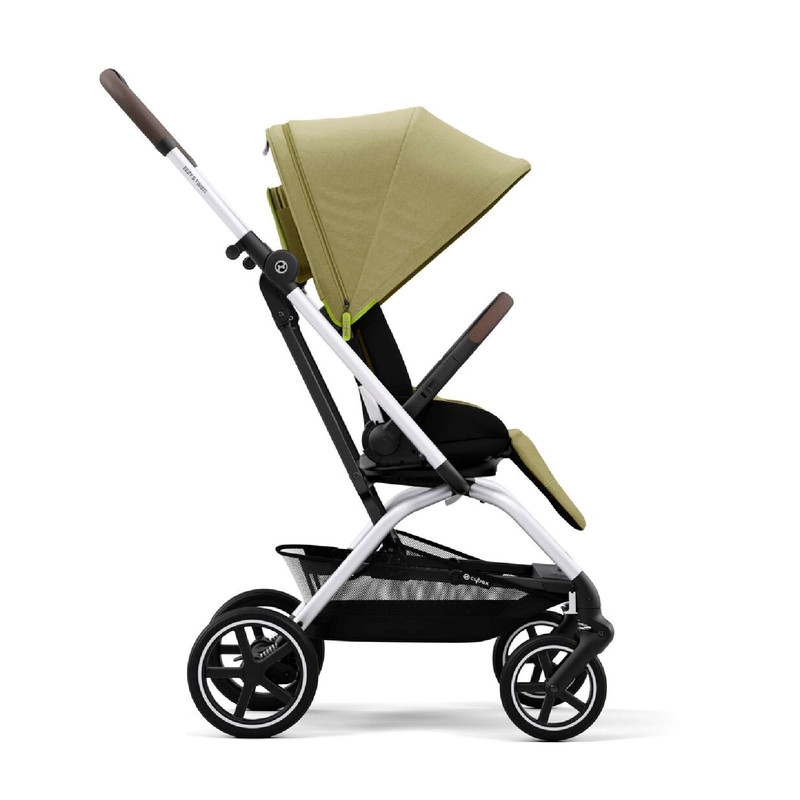 Cybex Easy S Twist+ 2 Коляска прогулочная, рама Silver, Nature Green с бампером