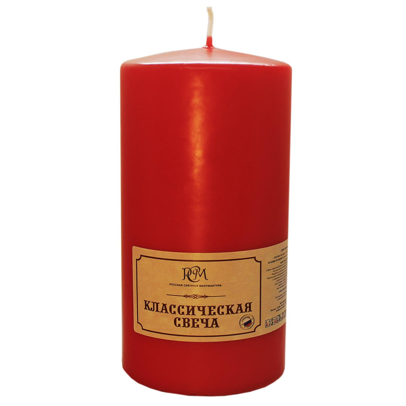 

Свеча 150x70 красная