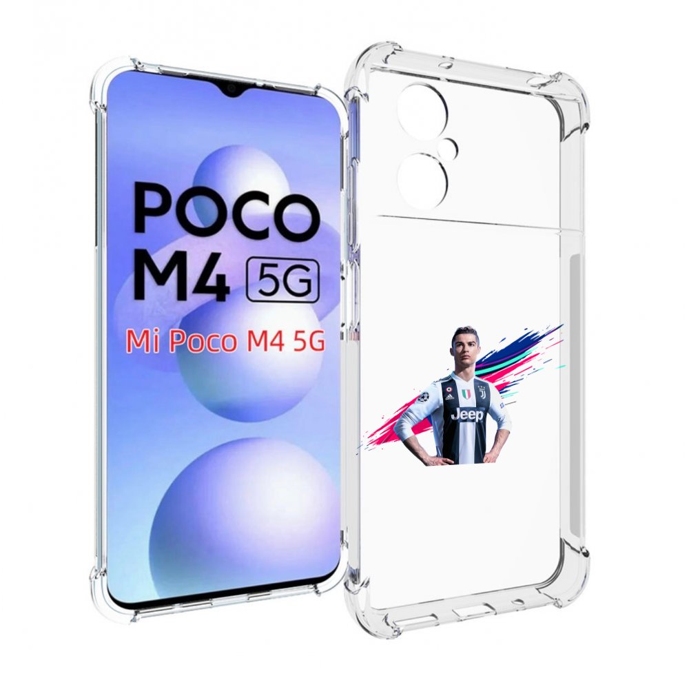 

Чехол MyPads fifa-Криштиану-Роналду мужской для Xiaomi Poco M4 5G, Прозрачный, Tocco