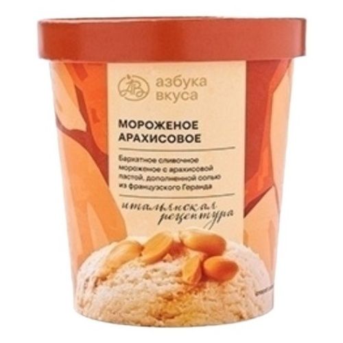 

Мороженое сливочное Азбука Вкуса арахисовое БЗМЖ 350 г