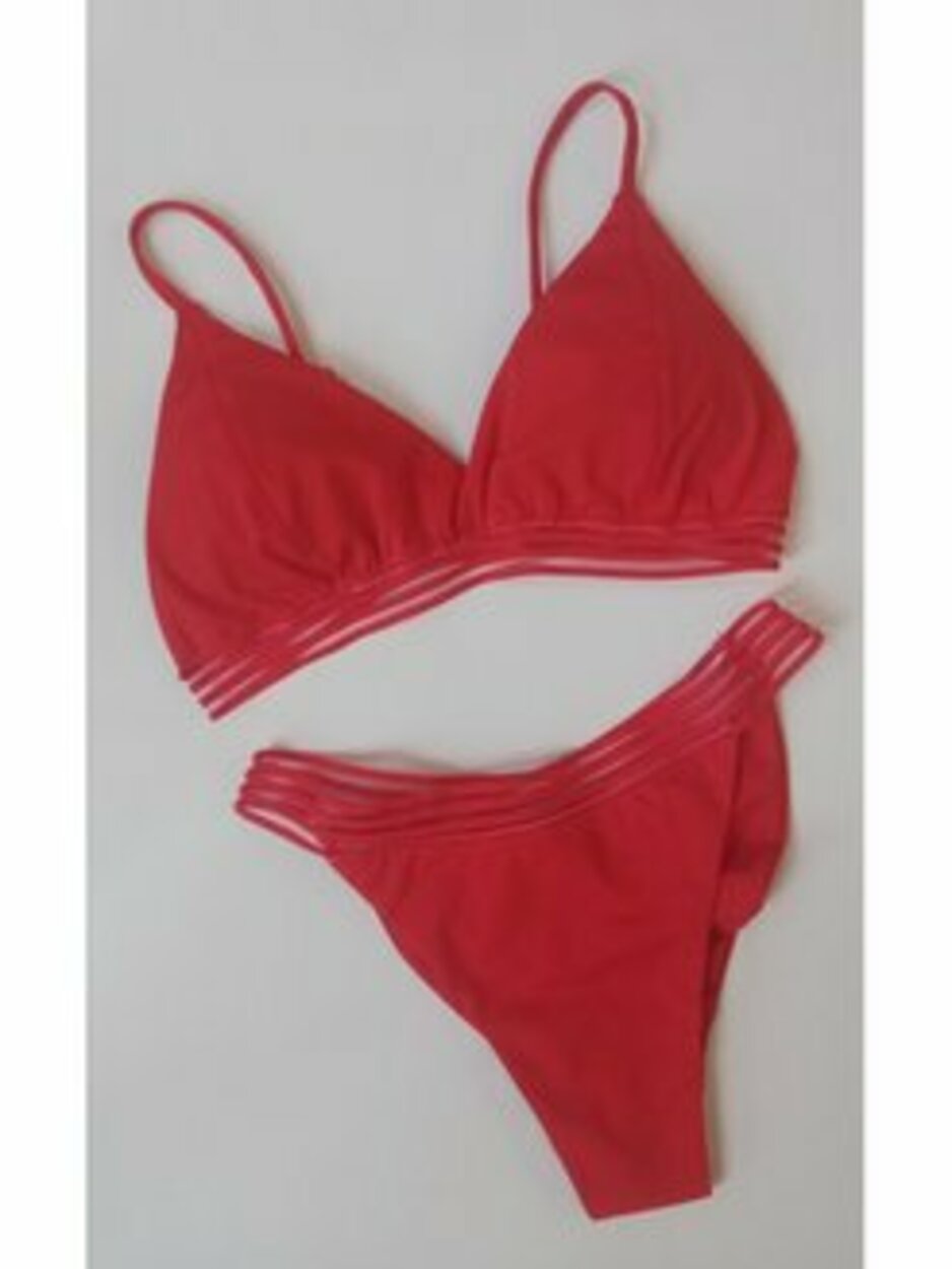

Купальник раздельный женский Balibikini Лейла Страйпс красный L, Лейла Страйпс