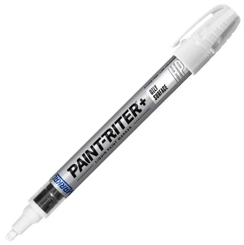 Маркер промышленный Markal Paint-Riter+ Oily Surface HP (2-4мм, белый) 1шт.
