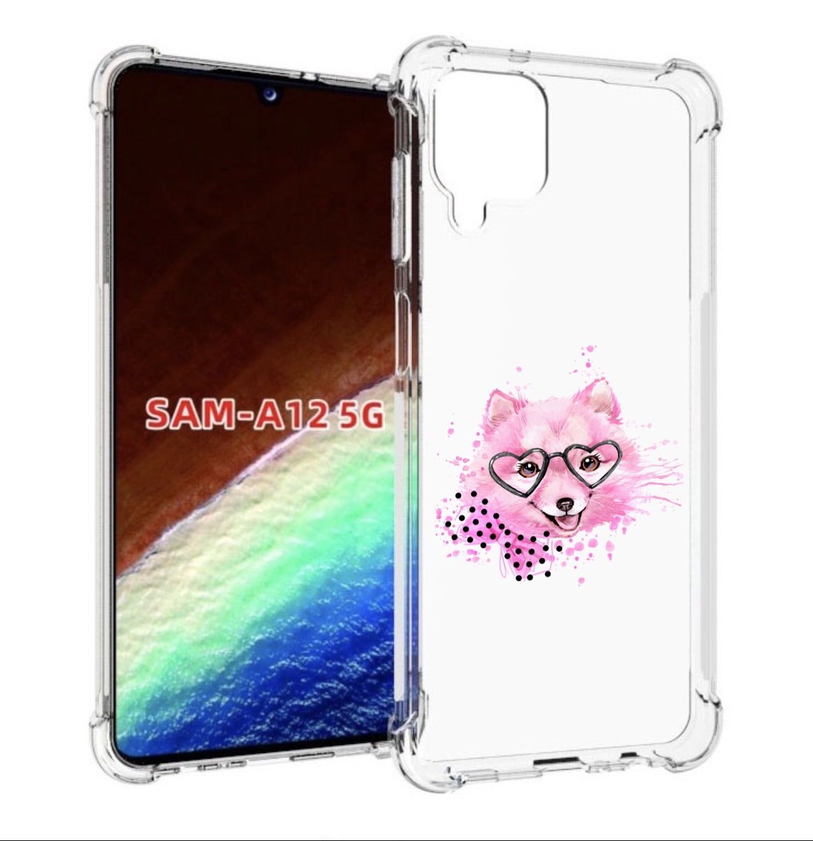 

Чехол MyPads розовый волченок для Samsung Galaxy A12 (SM-A125F) 2020/21/A12 Nacho SM-A127F, Прозрачный, Tocco