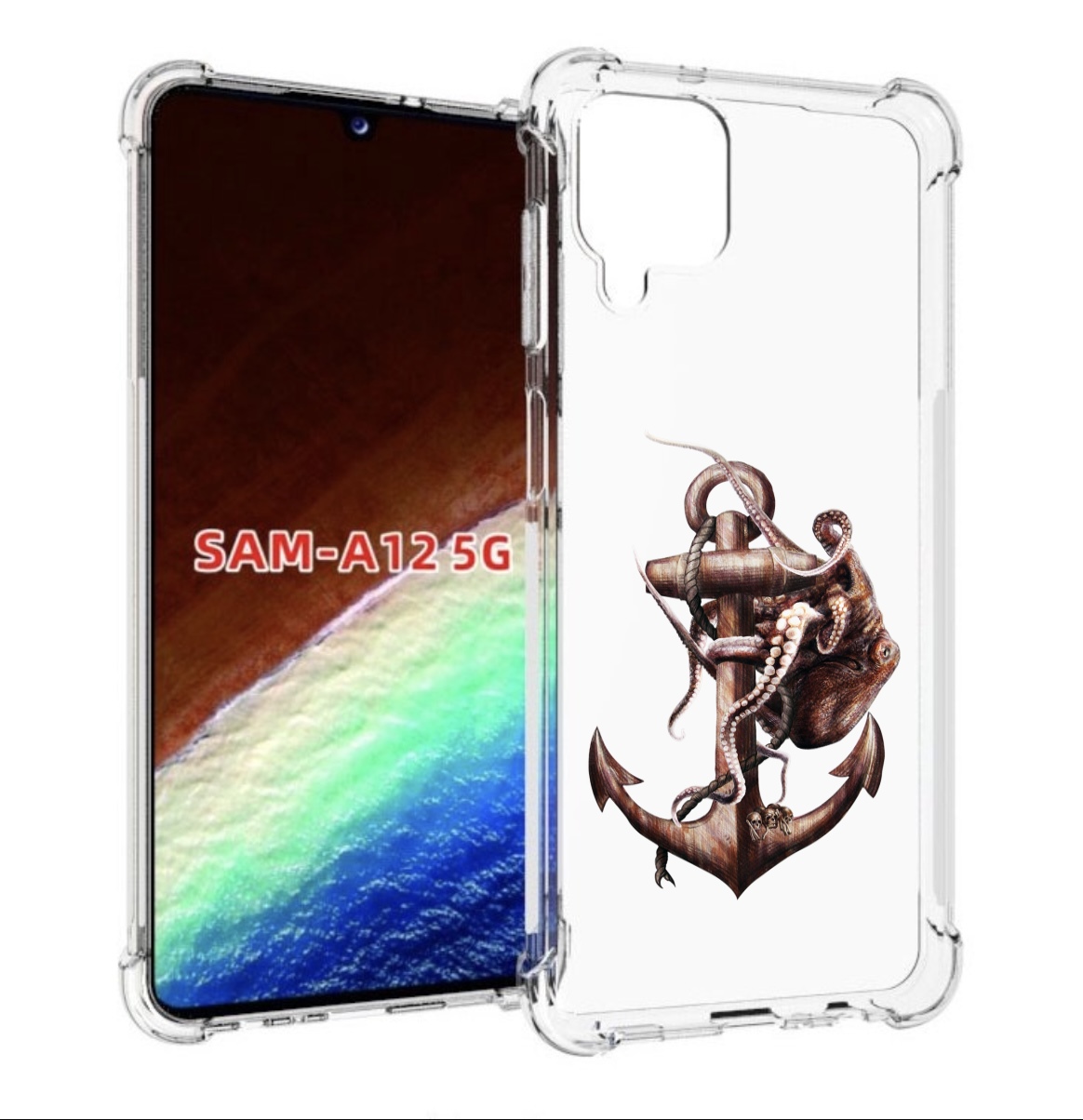 

Чехол MyPads ржавый якорь для Samsung Galaxy A12 (SM-A125F) 2020/21/A12 Nacho SM-A127F, Прозрачный, Tocco