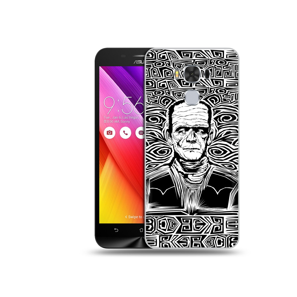 

Чехол MyPads Tocco для Asus ZenFone 3 франкенштейн черно белый (PT49951.654.661), Прозрачный, Tocco