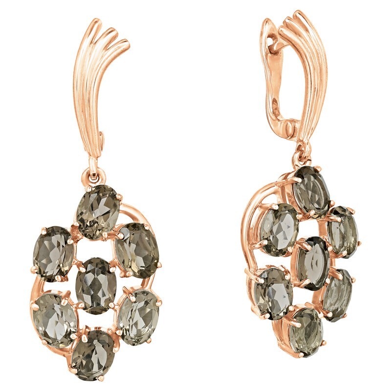 

Серьги из серебра с раухтопазомом LAZURIT-ONLINE 7825RG, 7825RG