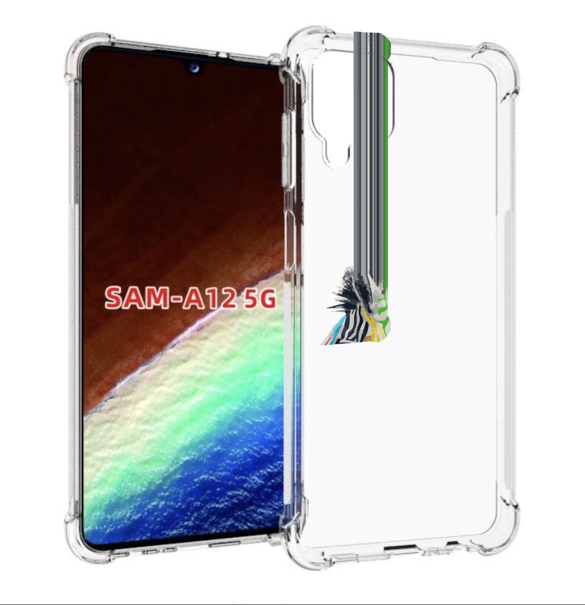 Чехол MyPads радужная зебра для Samsung Galaxy A12 (SM-A125F) 2020/21/A12 Nacho SM-A127F