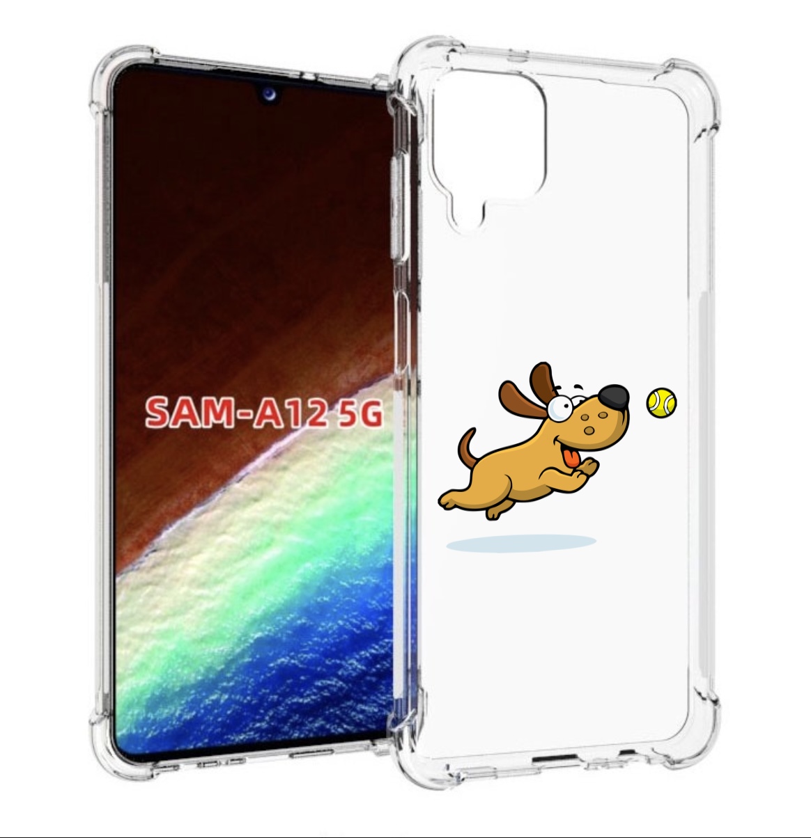 

Чехол MyPads пёсик для Samsung Galaxy A12 (SM-A125F) 2020/21/A12 Nacho SM-A127F, Прозрачный, Tocco