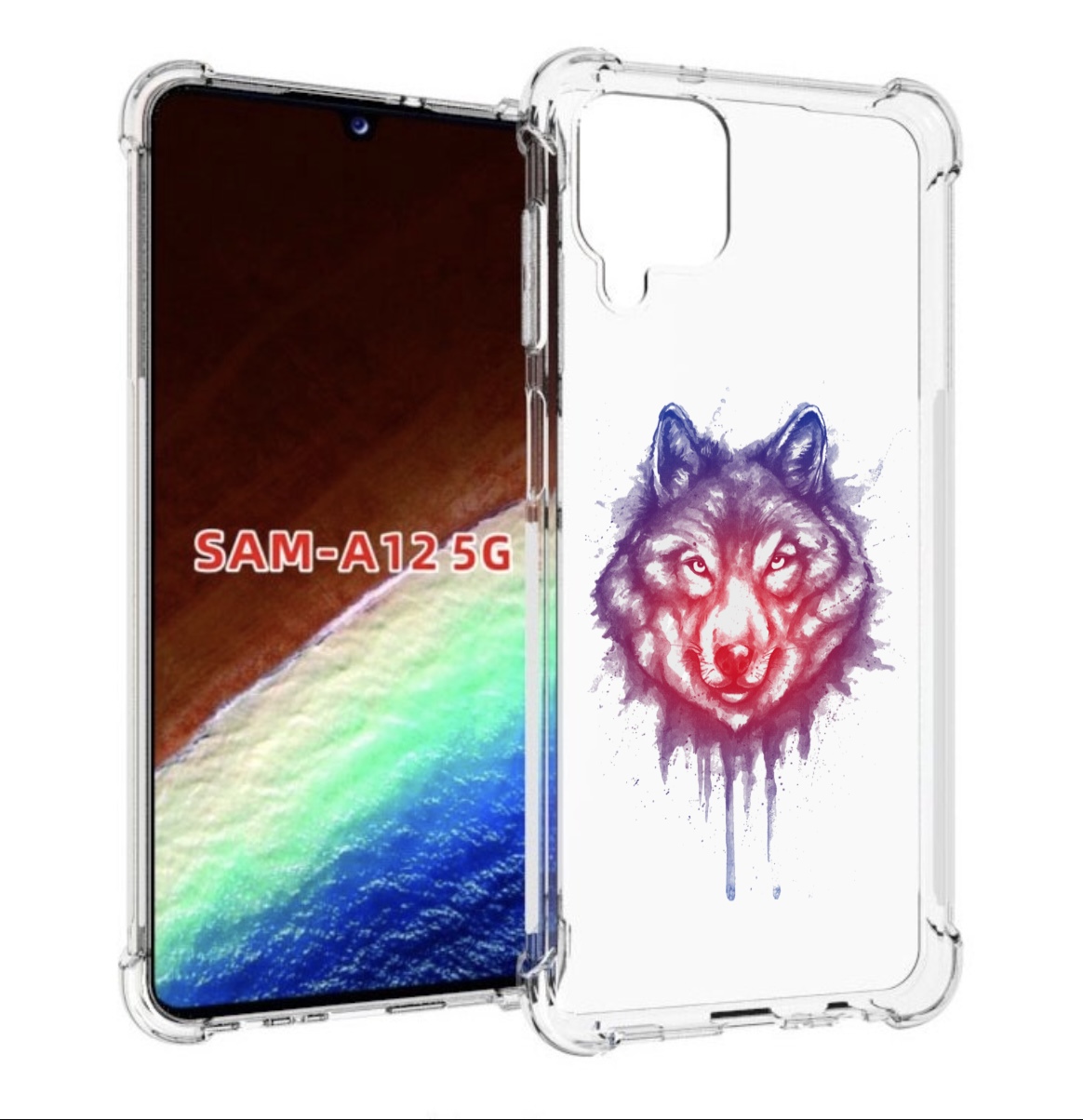 

Чехол MyPads пушистый волк для Samsung Galaxy A12 (SM-A125F) 2020/21/A12 Nacho SM-A127F, Прозрачный, Tocco