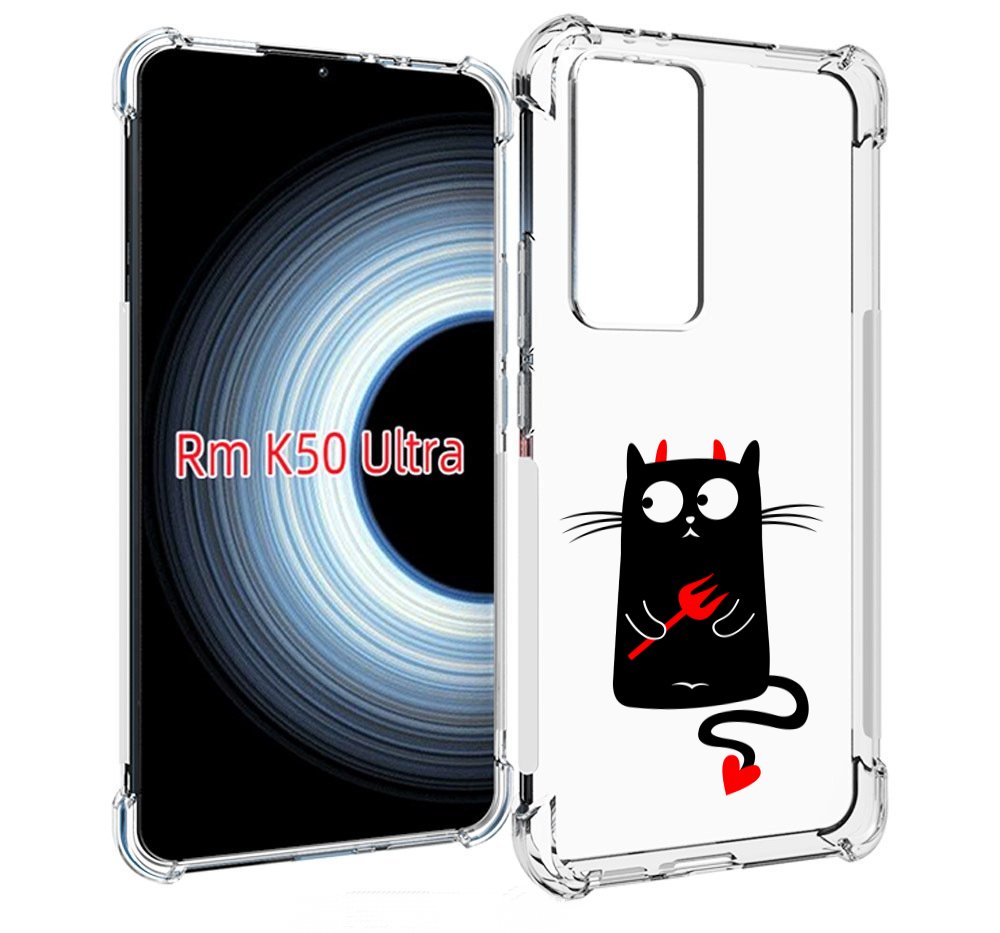 

Чехол MyPads Кот демон для Xiaomi 12T / Redmi K50 Ultra, Прозрачный, Tocco