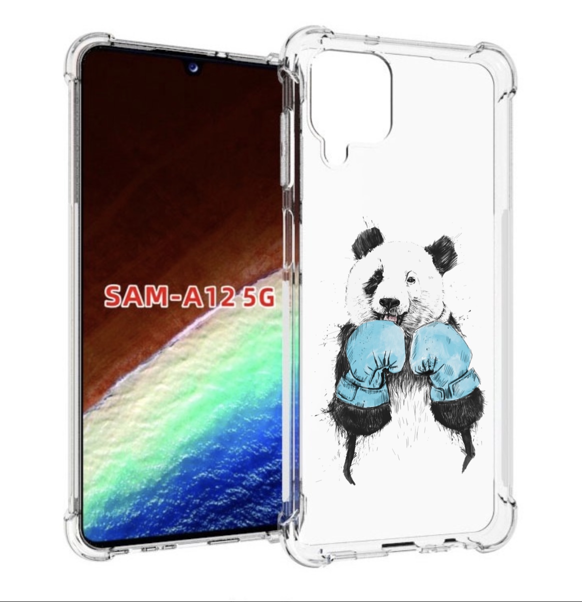 фото Чехол mypads панда боксер для samsung galaxy a12 (sm-a125f) 2020/21/a12 nacho sm-a127f