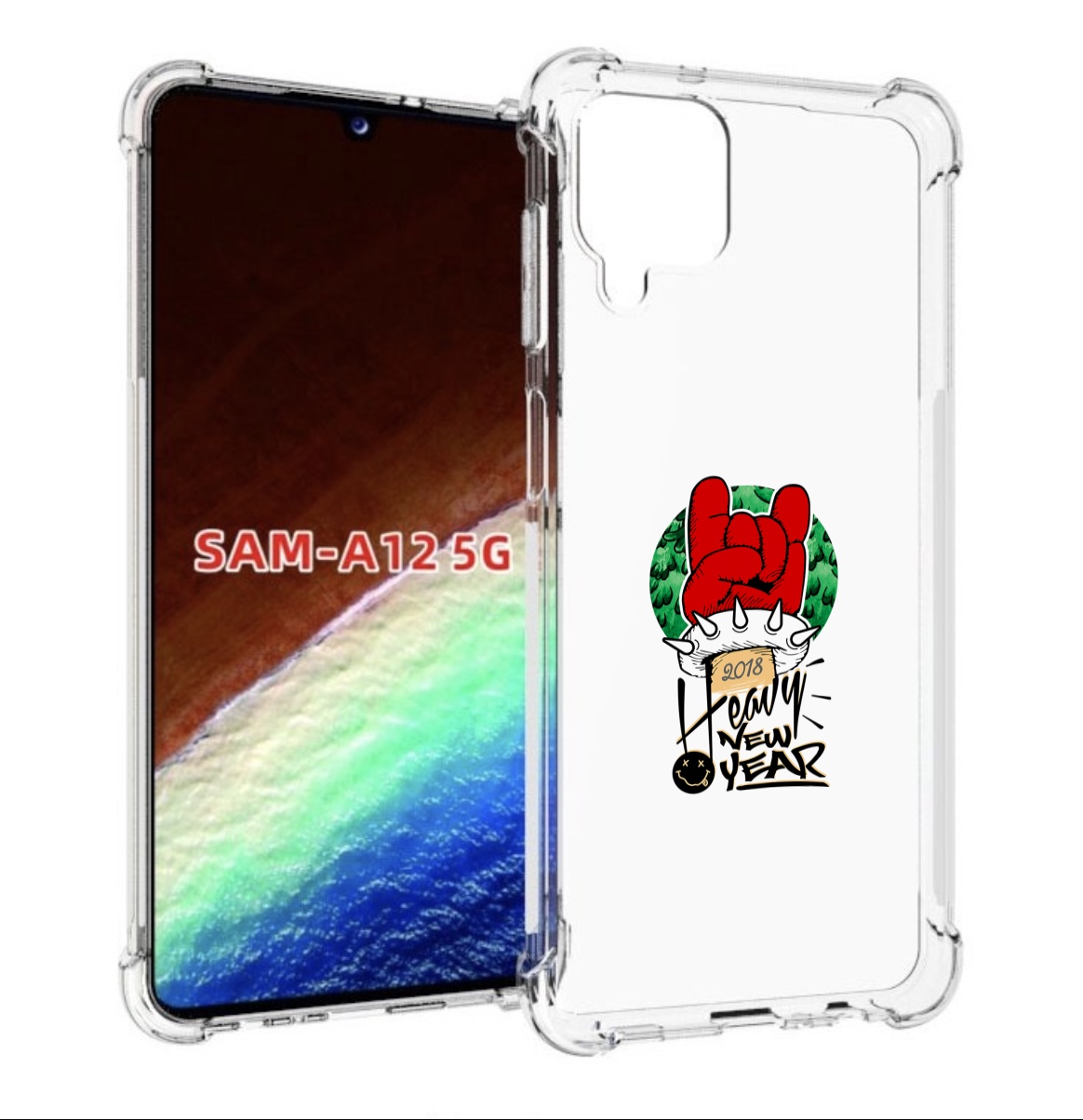 

Чехол MyPads Гангстер новый год для Samsung Galaxy A12 (SM-A125F) 2020/21, Прозрачный, Tocco
