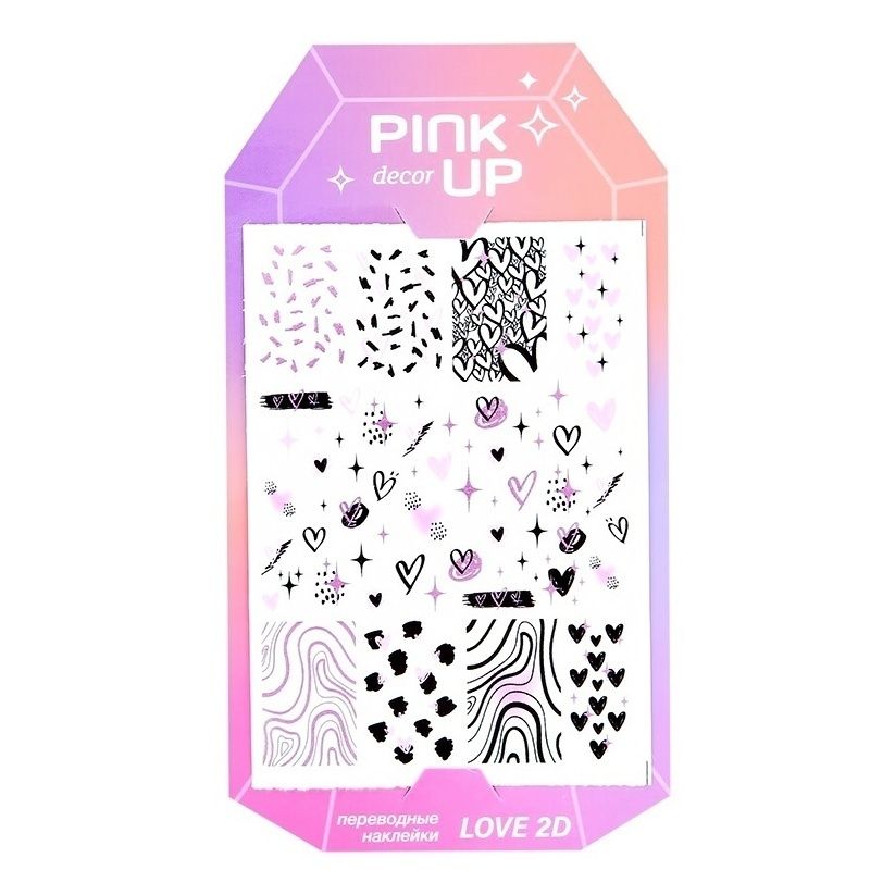 

Наклейки для ногтей Pink up Love Collection тон 168, Разноцветный