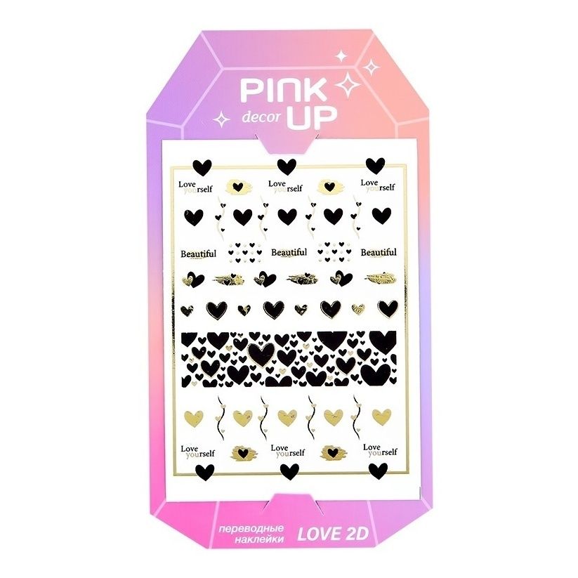 

Наклейки для ногтей Pink up Love Collection тон 167, Разноцветный