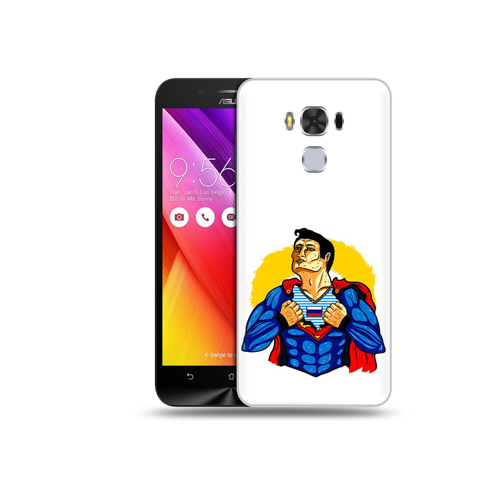 Чехол MyPads Tocco для Asus ZenFone 3 русский супермен (PT49951.654.591)