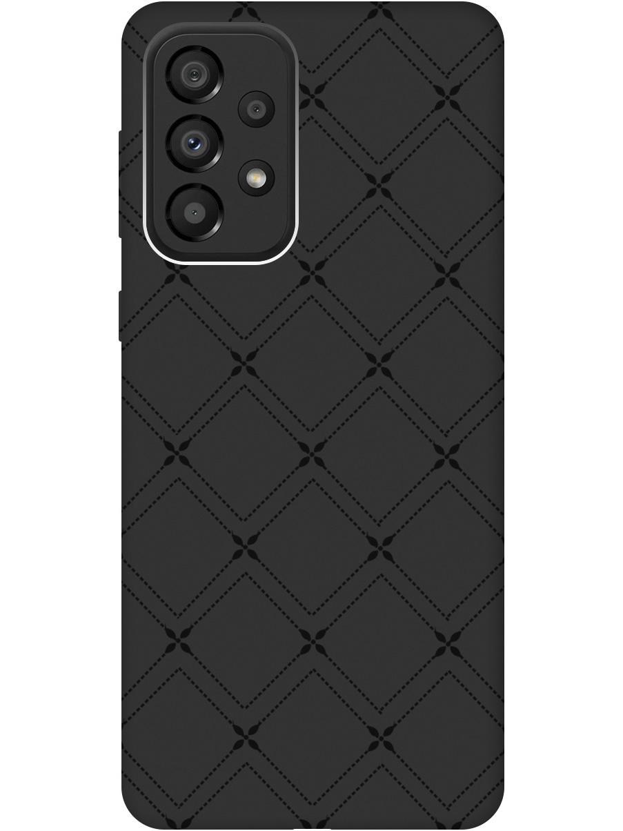 

Силиконовый чехол на Samsung Galaxy A33 5G с рисунком "Стильные линии" Soft Touch черный, 20000682