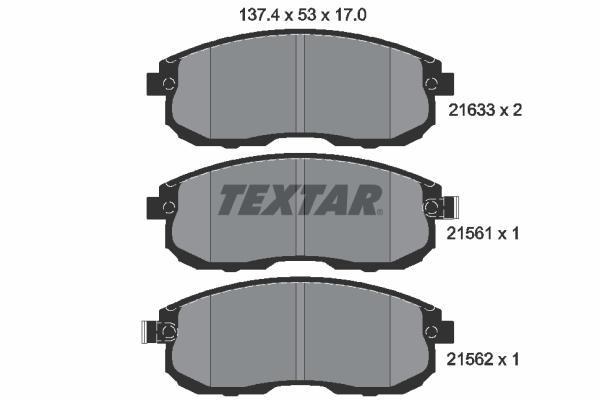 

Тормозные колодки Textar дисковые 2156101
