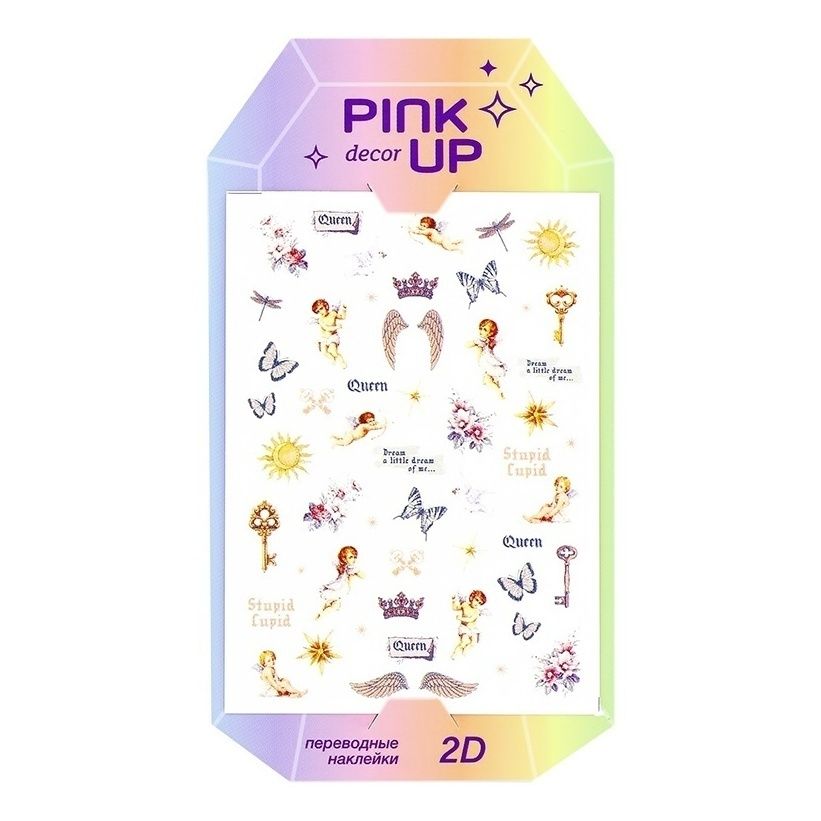 

Наклейки для ногтей Pink Up Decor Cute Collection 2D переводные тон 123, Разноцветный