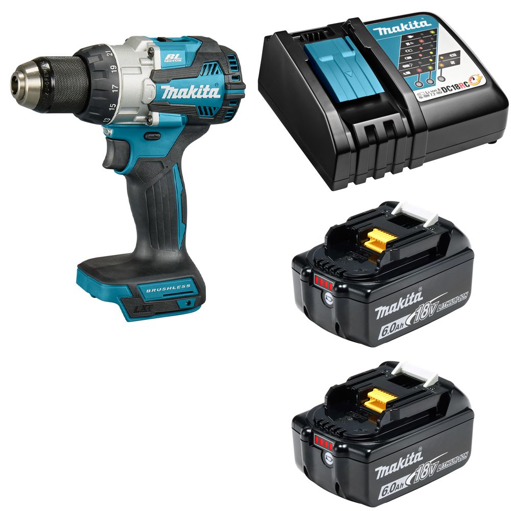 

Дрель-шуруповерт ударная аккумуляторная Makita DHP489RGE, акк 2х6Ач, з/у