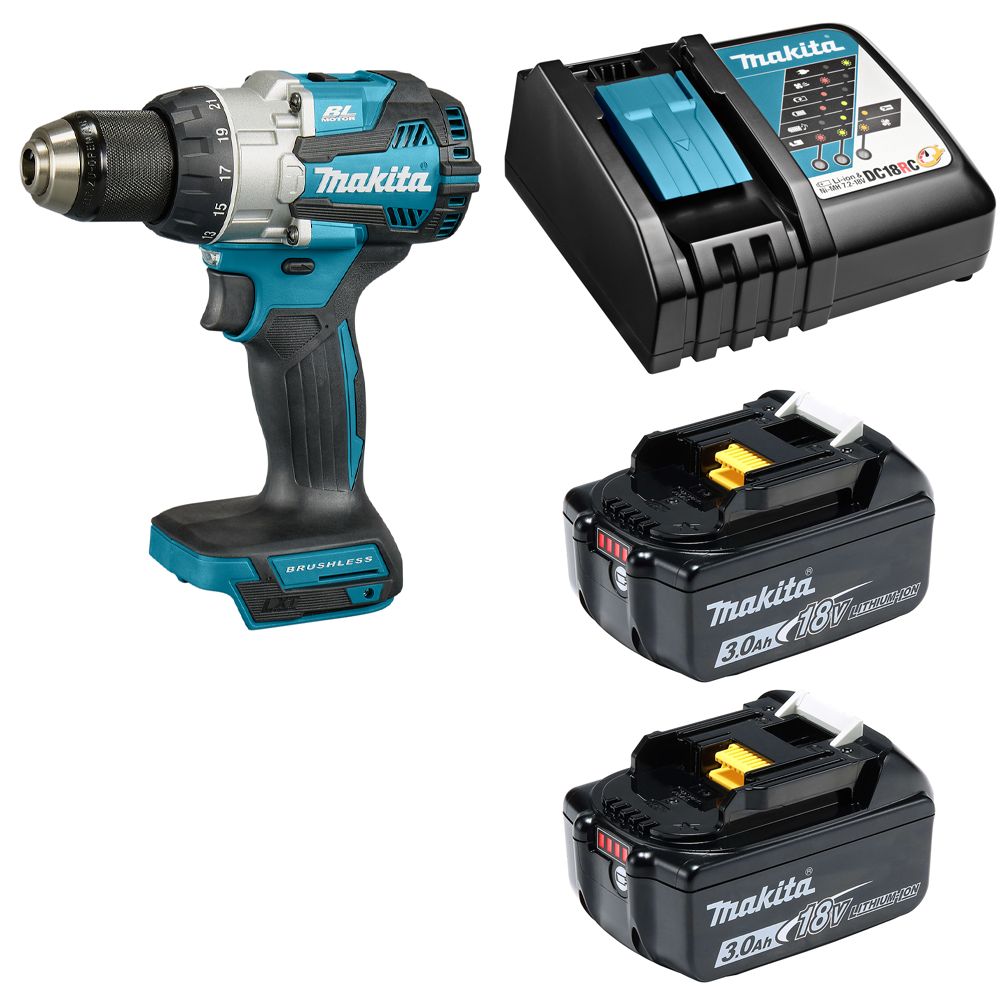 

Дрель-шуруповерт ударная аккумуляторная Makita DHP489RFE, акк 2х3Ач, з/у