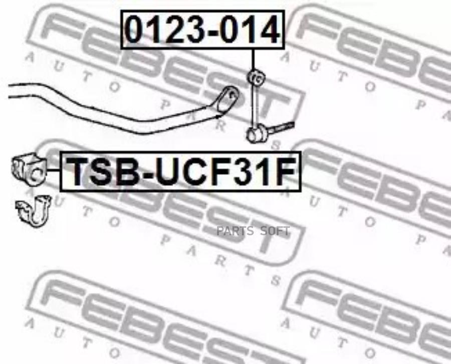 

FEBECT TSBUCF31F TSB-UCF31F_втулка стабилизатора переднего! D25mm\ Lexus LS400 89-94