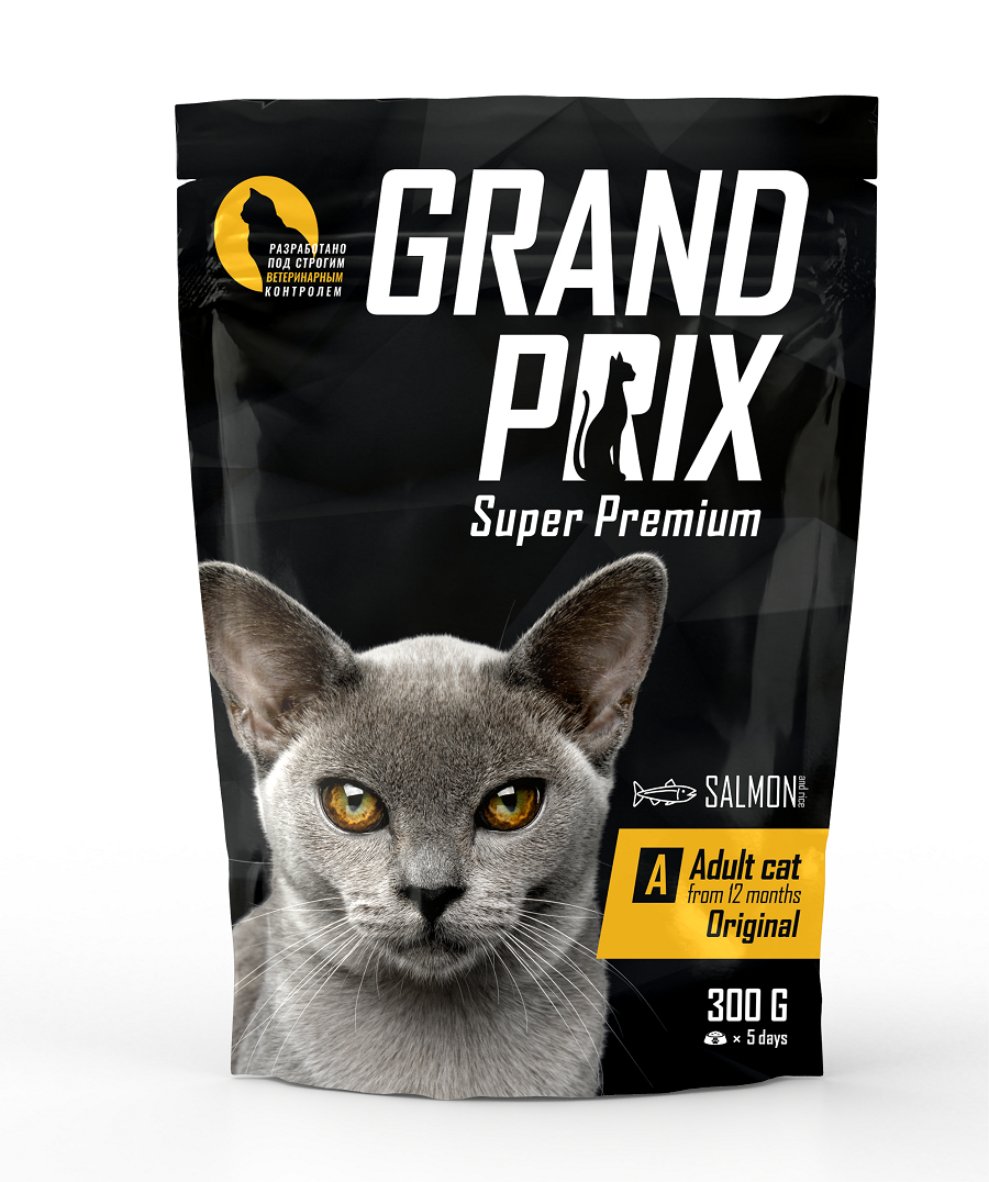 фото Сухой корм для кошек grand prix original, лосось, 0,3кг