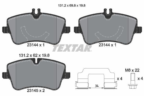 

Тормозные колодки Textar дисковые 2314402