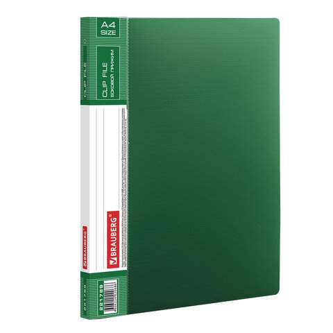 

Папка с боковым прижимом Brauberg 221789, 10 штук, Зеленый