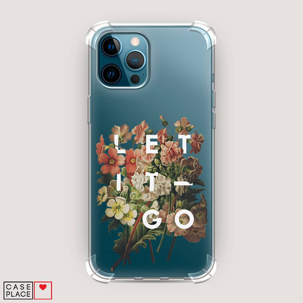 фото Противоударный силиконовый чехол "let it go" на apple iphone 12 pro max awog