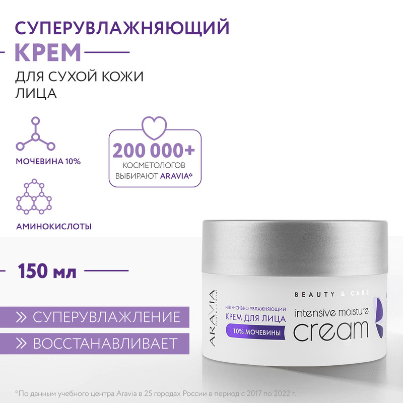 Крем для лица ARAVIA Professional Intensive Moisture Cream с мочевиной 10% 150 мл