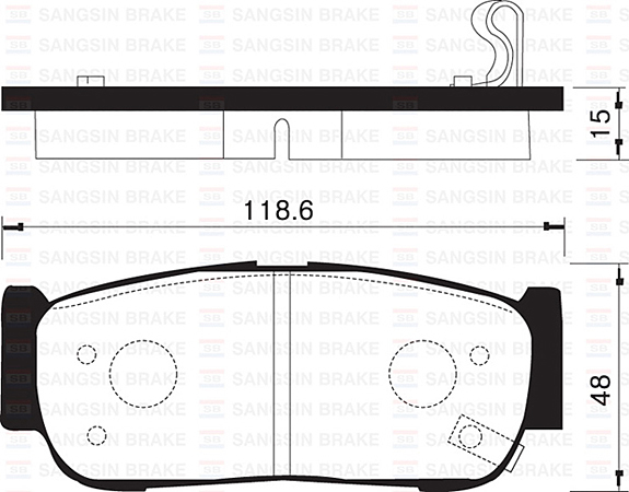 

Тормозные колодки Sangsin brake дисковые sp1178