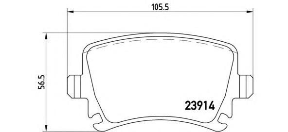 

Колодки тормозные дисковые задн AUDI: A3 03-, A3 Sportback 04-, A3 кабрио 08-, A4 04-, A4