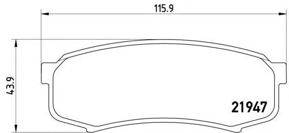 

Тормозные колодки brembo задние p83024