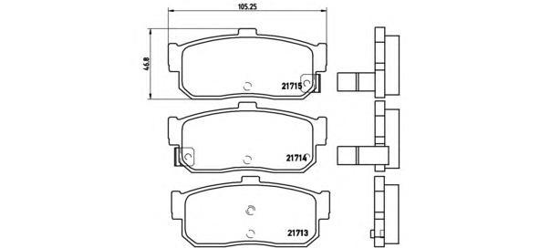 

Тормозные колодки brembo задние p56029