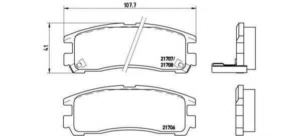 

Колодки тормозные дисковые задн. CHRYSLER CIRRUS 09/00-> / CHRYSLER SEBRING (JR) 09/00-06/