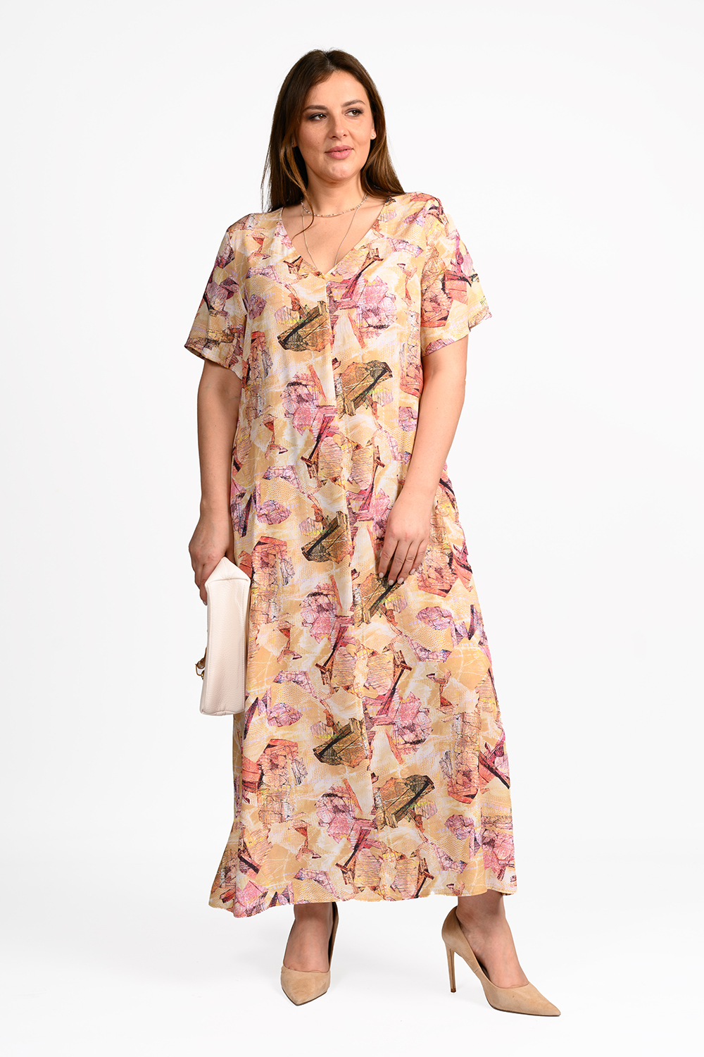 

Платье женское SVESTA R1157 бежевое 60 RU, Бежевый, R1157