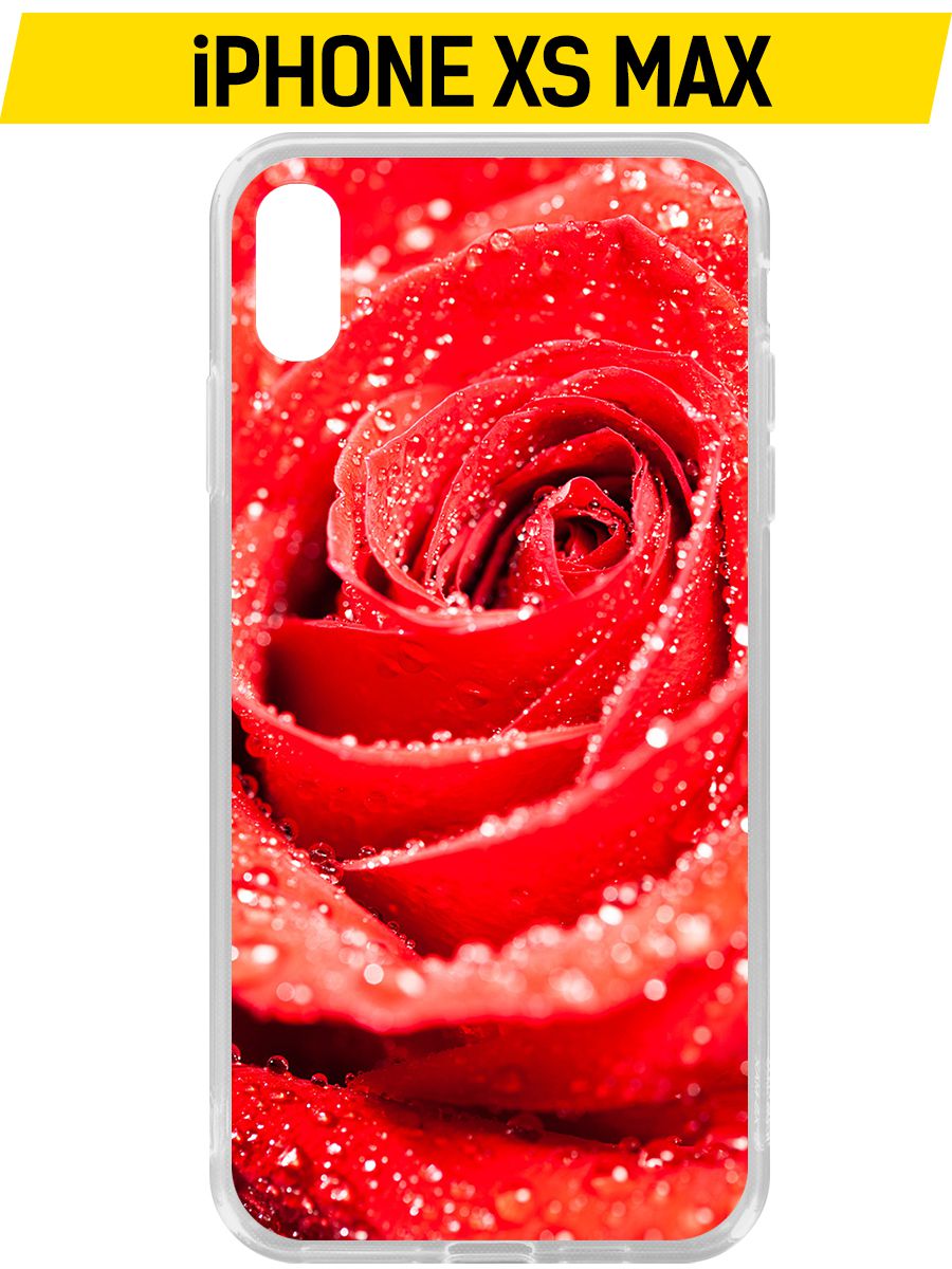 

Чехол-накладка Роза для iPhone XS Max, Прозрачный