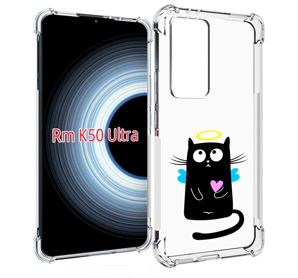 

Чехол MyPads Кот ангелок для Xiaomi 12T / Redmi K50 Ultra, Прозрачный, Tocco
