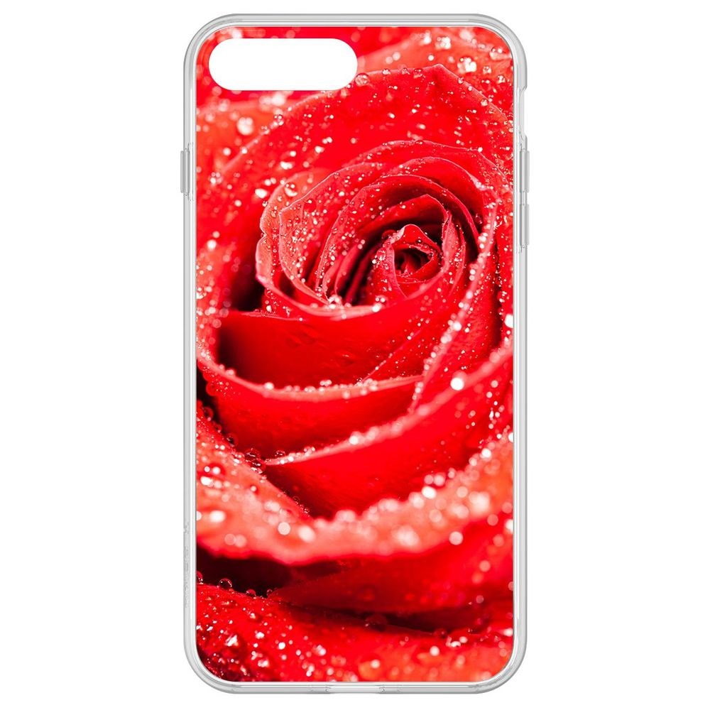 

Чехол-накладка Роза для iPhone 7 Plus, Прозрачный