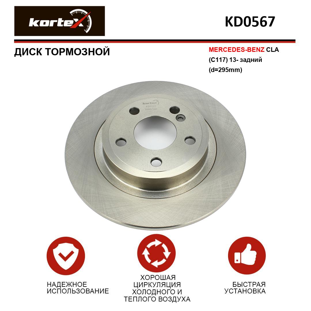 

Тормозной диск Kortex для Mercedes-Benz CLA C117 13- задний d-295 мм