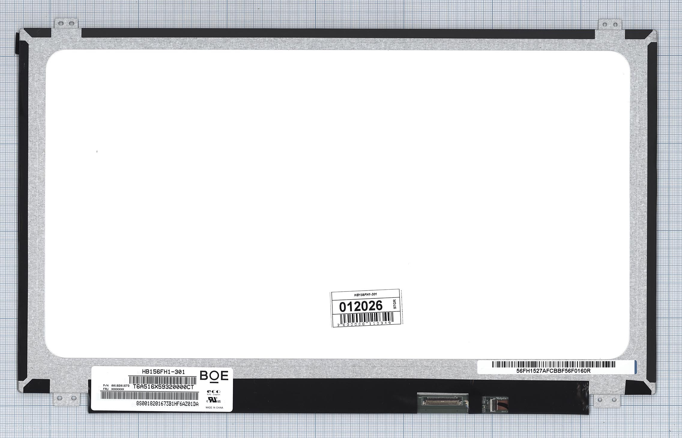 

Матрица OEM для ноутбука HB156FH1-301 (100112026V), совместимая с p/n: HB156FH1-301