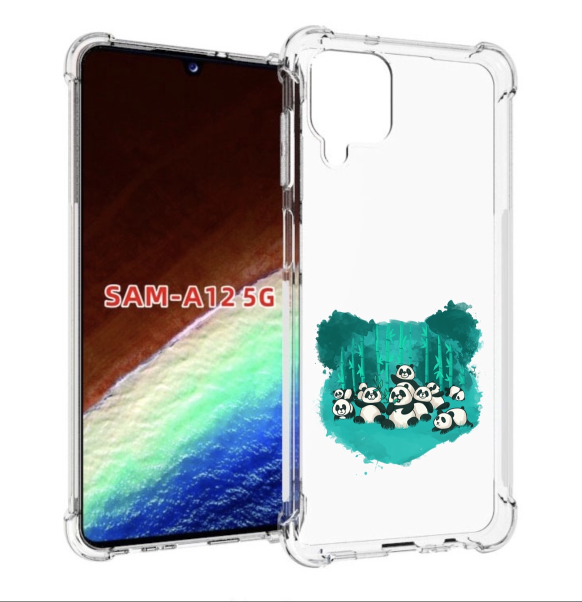 

Чехол MyPads нарисованные панды для Samsung Galaxy A12 (SM-A125F) 2020/21, Прозрачный, Tocco