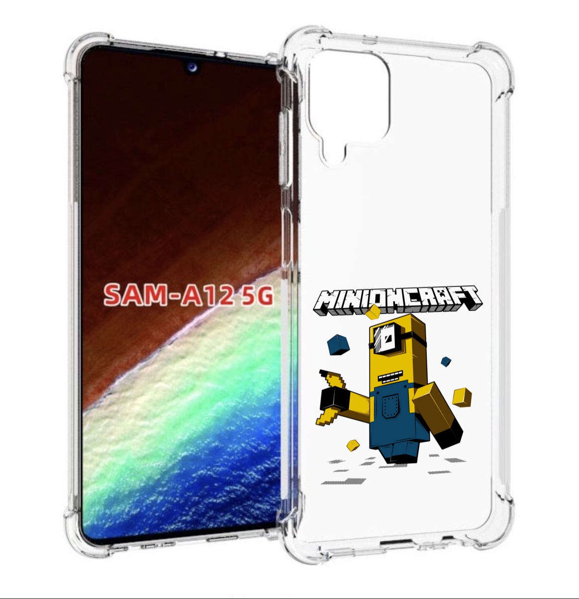 

Чехол MyPads миньон для Samsung Galaxy A12 (SM-A125F) 2020/21/A12 Nacho SM-A127F, Прозрачный, Tocco