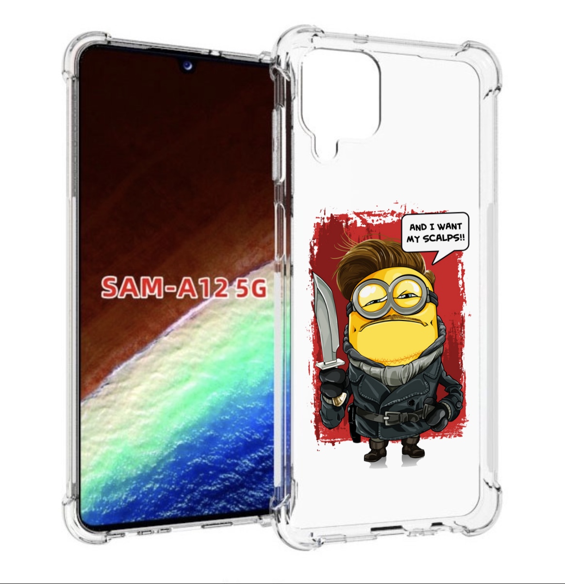 

Чехол MyPads миньон убийца для Samsung Galaxy A12 (SM-A125F) 2020/21/A12 Nacho SM-A127F, Прозрачный, Tocco