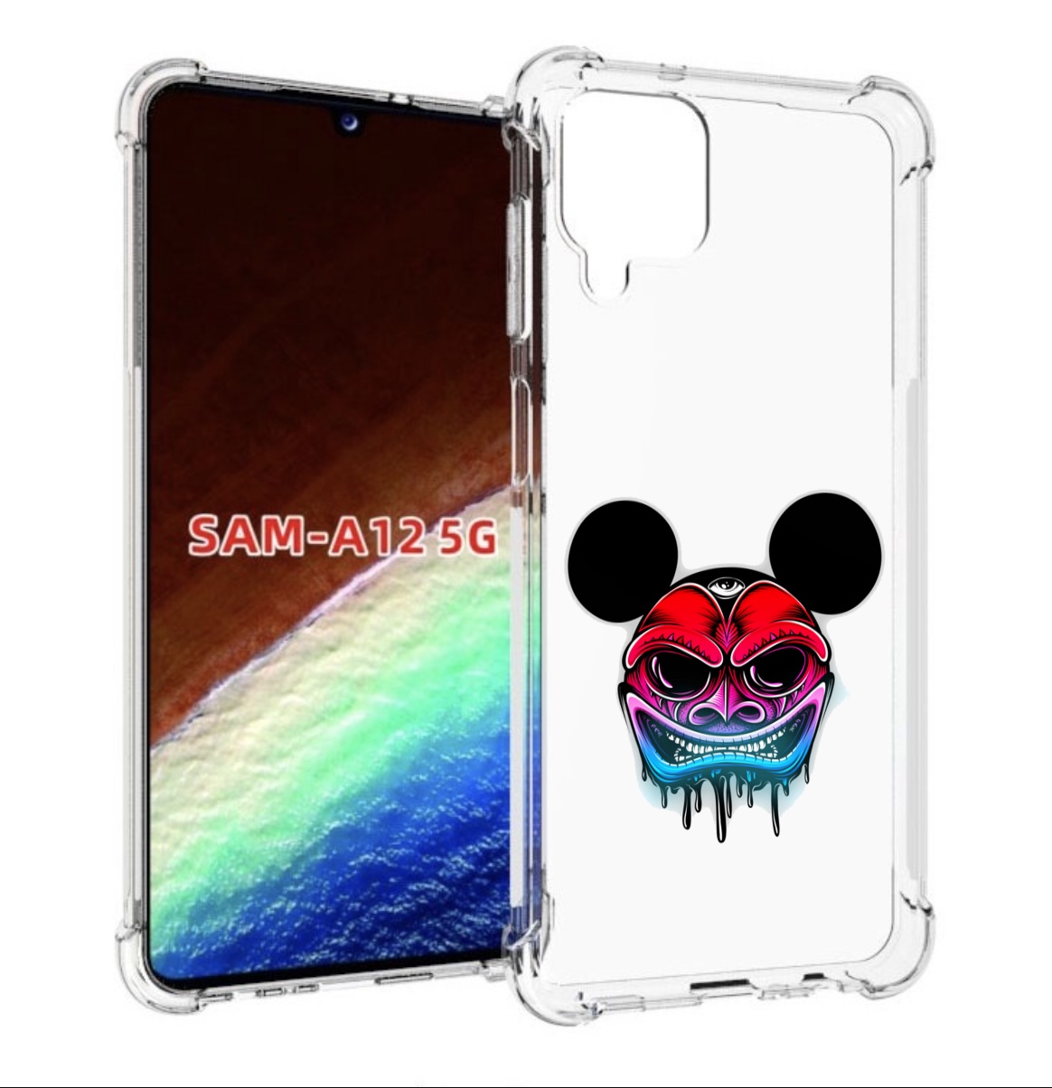 

Чехол MyPads микки в маске для Samsung Galaxy A12 (SM-A125F) 2020/21/A12 Nacho SM-A127F, Прозрачный, Tocco