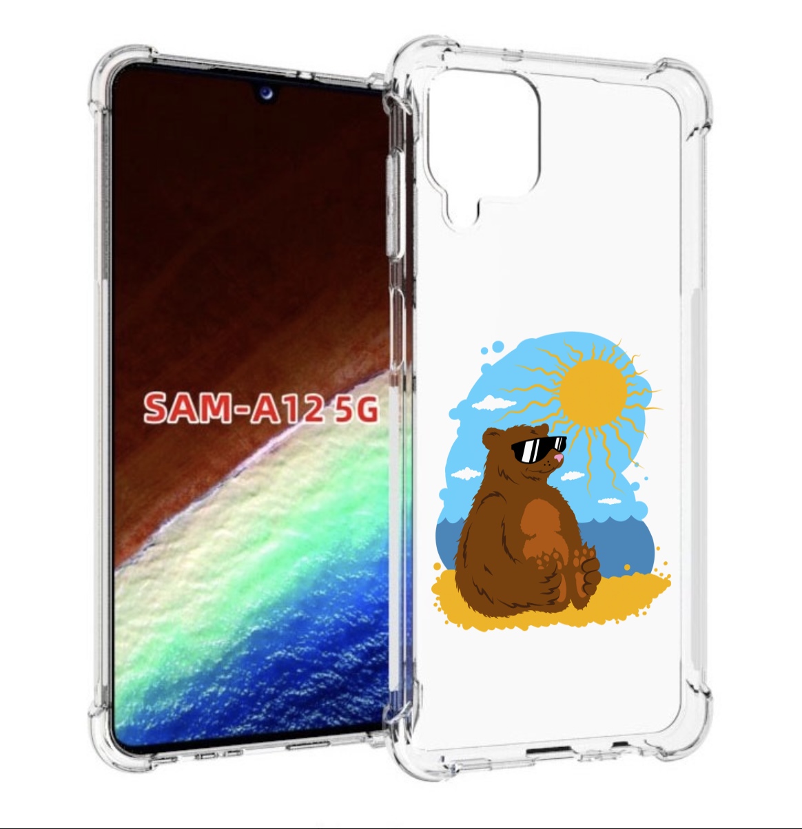 

Чехол MyPads медведь на чиле для Samsung Galaxy A12 (SM-A125F) 2020/21/A12 Nacho SM-A127F, Прозрачный, Tocco