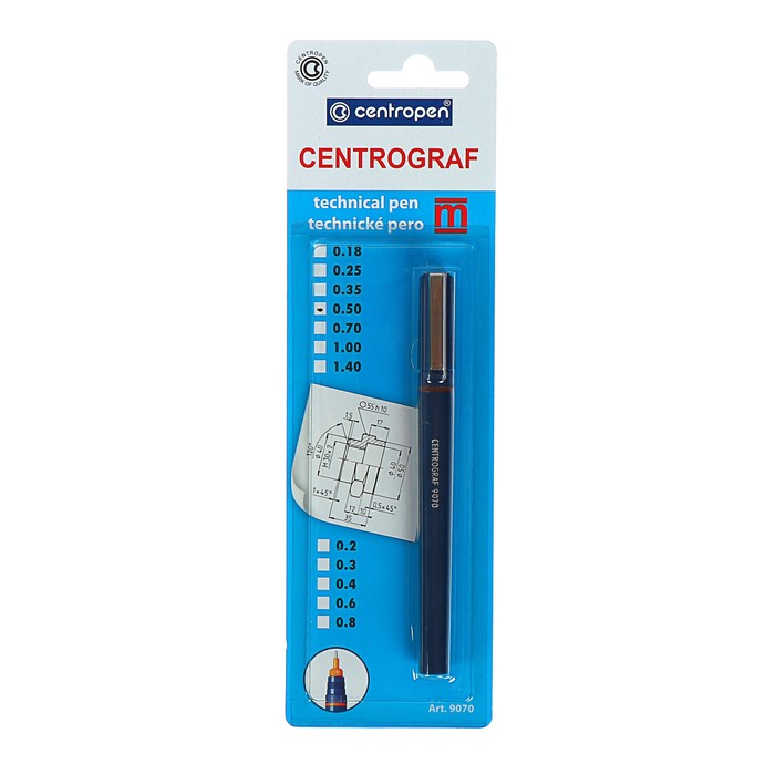 

Рапидограф Centropen 9070, линия 0.5 мм, блистер