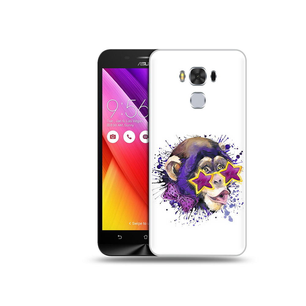 Чехол MyPads Tocco для Asus ZenFone 3 обезьяна в очках (PT49951.654.524)