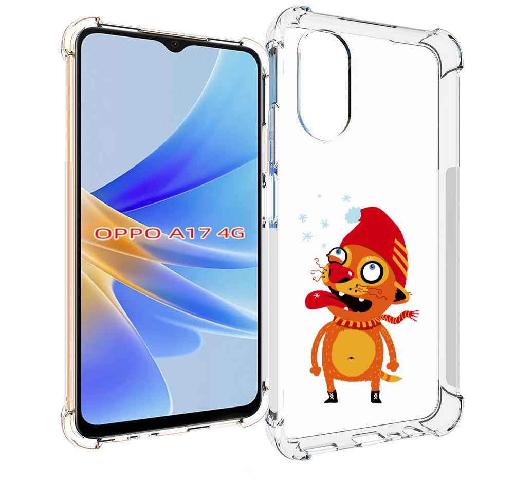 

Чехол MyPads Зимний кот для OPPO A17, Прозрачный, Tocco