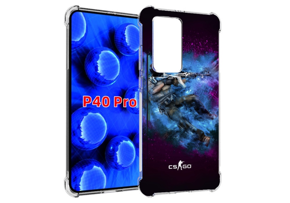 Чехол MyPads CS-go-террорист для Huawei P40 Pro противоударный